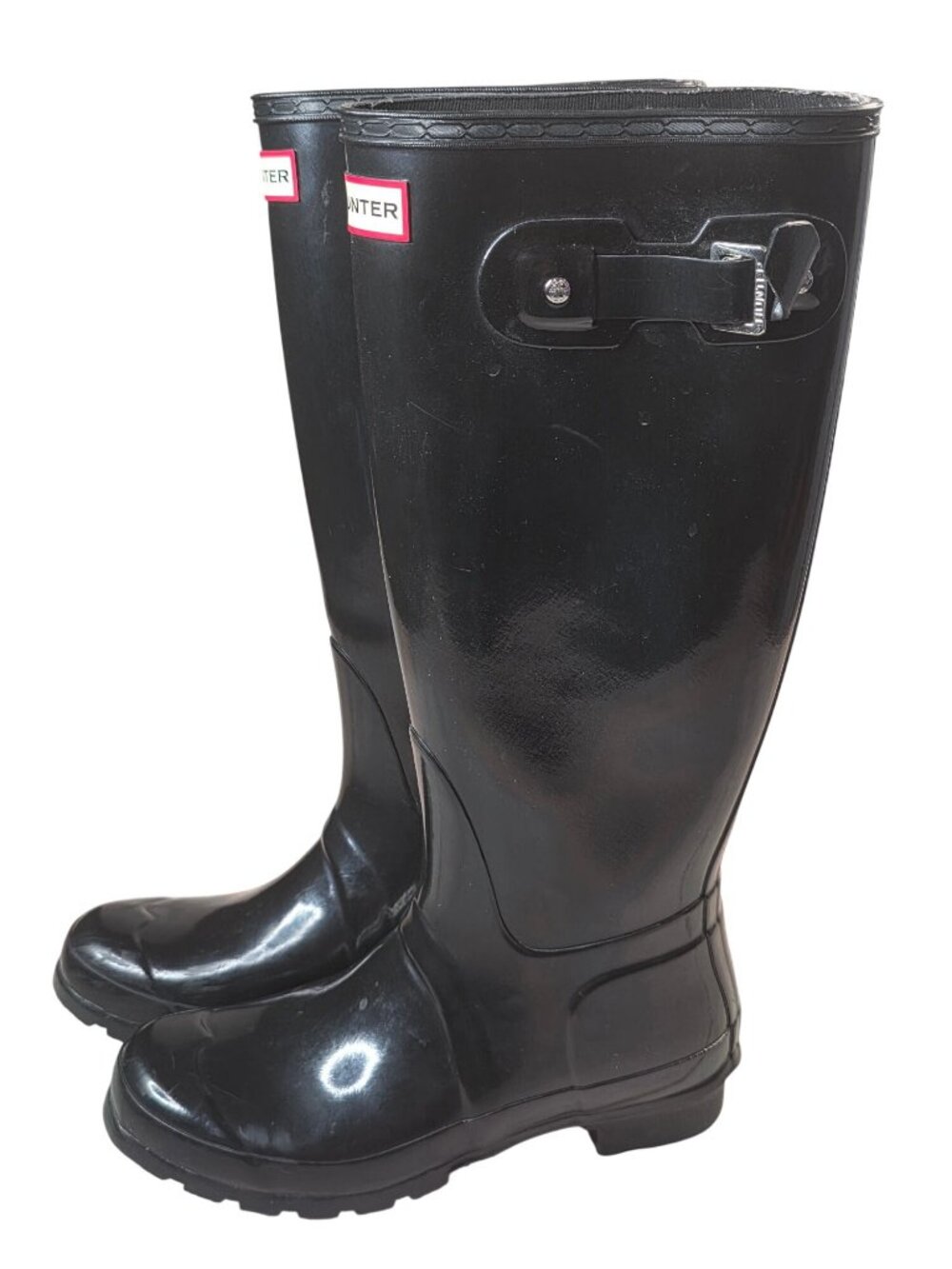 Hunter Womens Tall Black Waterproof Rain Boots Size 7